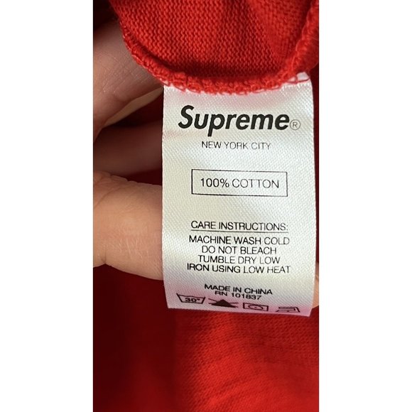 SUPREME POCKET T SHIRT/SHORT SLEEVE/BOX LOGO MENS SIZE L/HEATHER RED/RN 101837 - Picture 5 of 8